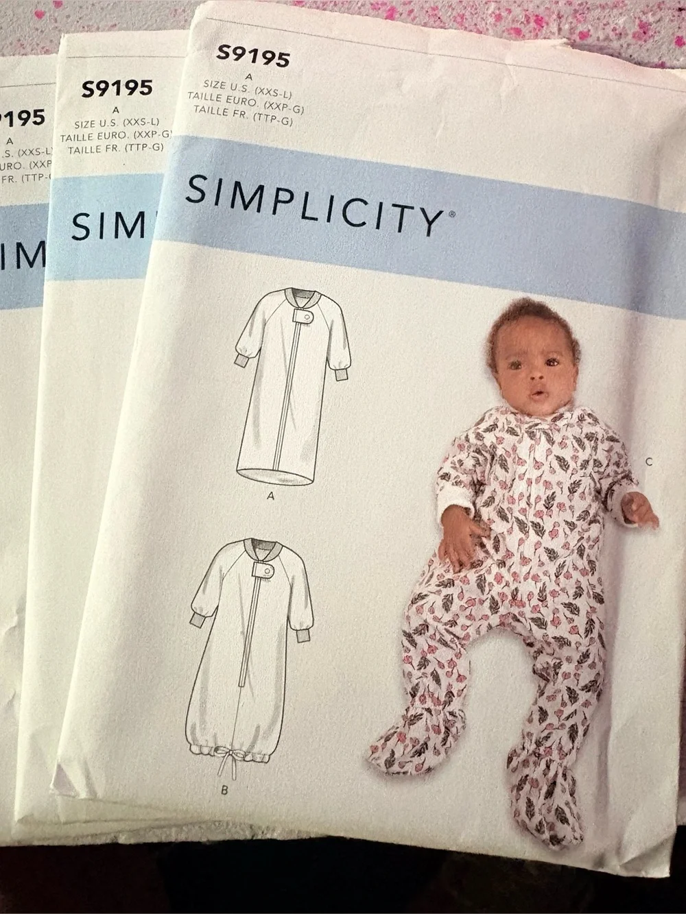 BN UNCUT SIMPLICITY 9195 A BABY SEWING PATTERNS